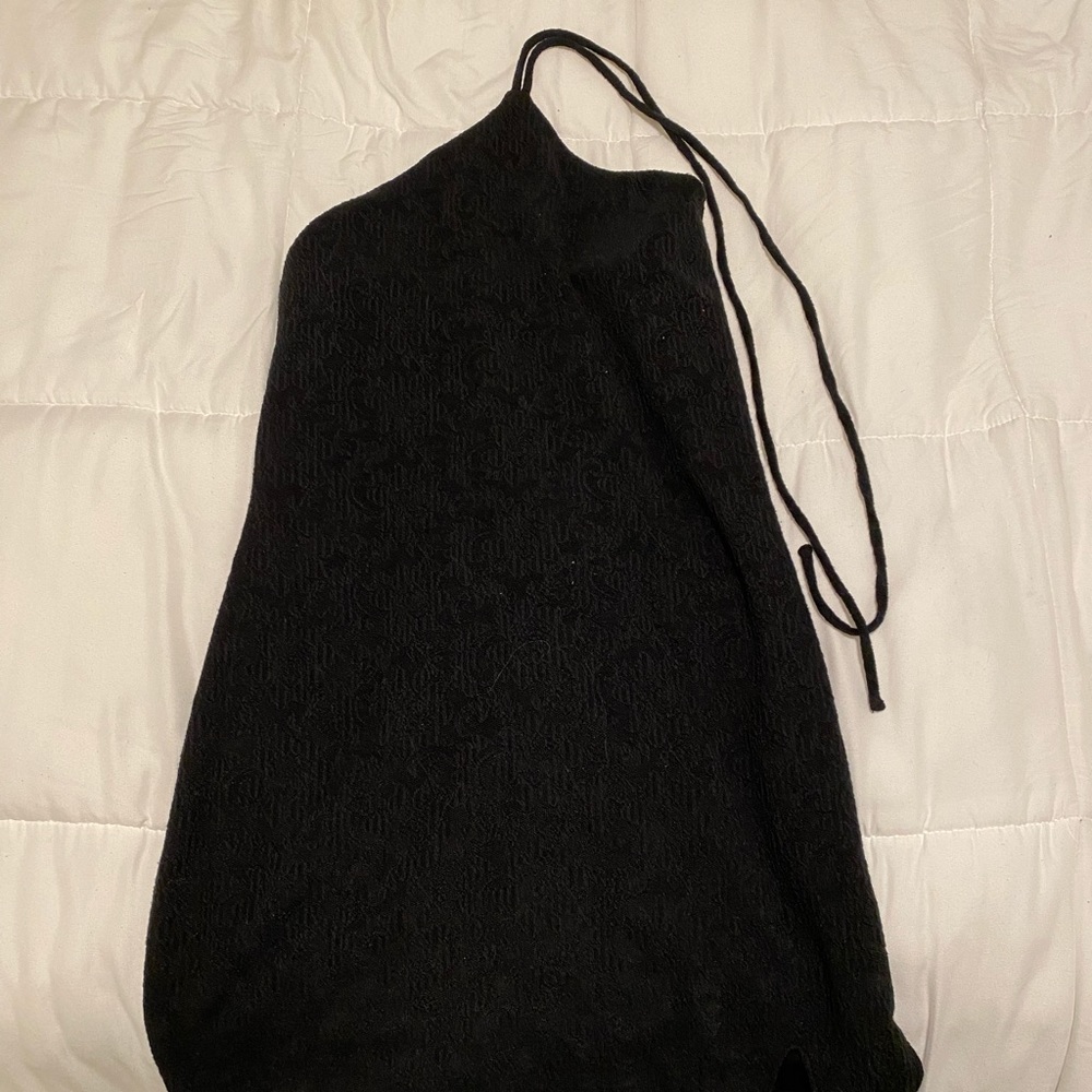 Black dress with tie string straps